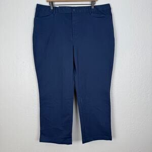 Eddie Bauer Legend Wash Stretch Curvy Crop Straight Pants NWT Size 20 Tall